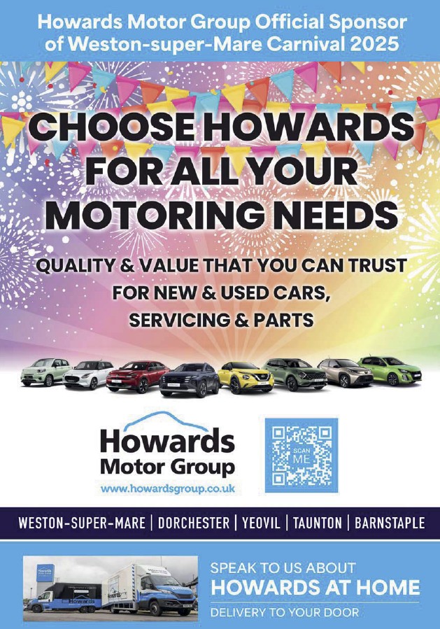 Howards Motor Group Weston super Mare Carnival 2025 Sponsor - Howards Motor Group